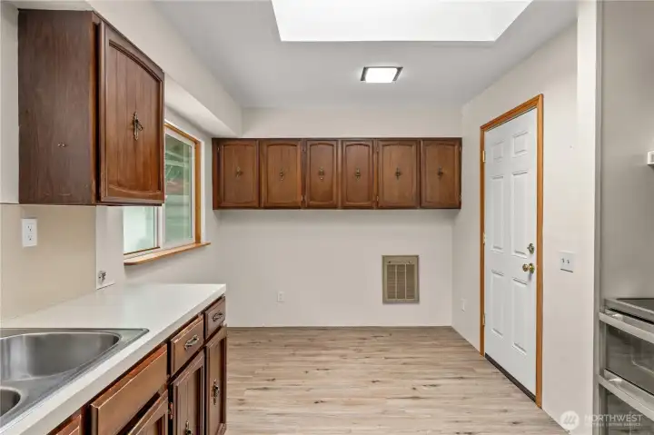 Breakfast nook with skylight