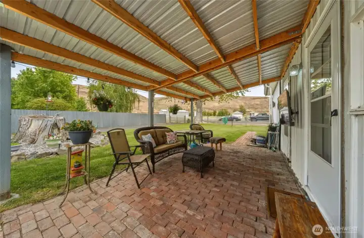 Extended Outdoor Living Space With Covered Patio