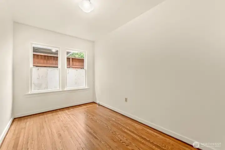 Bedroom off of the living area. Bedroom off of the living area.