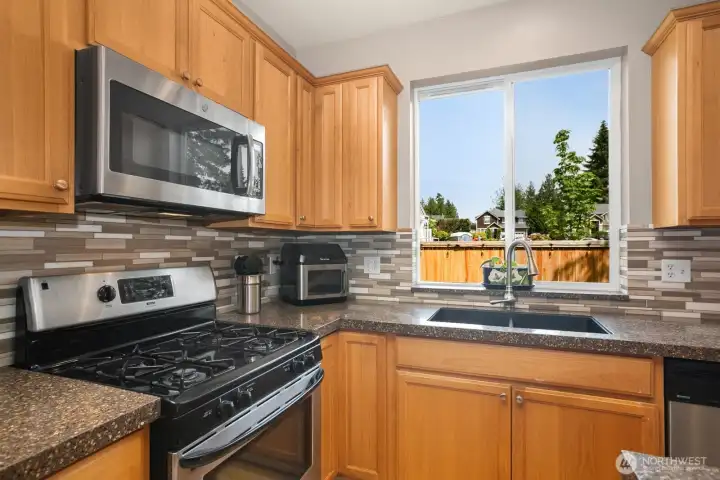 Gas cooktop range.