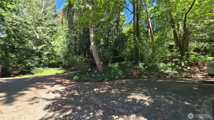 This is on the lot - neighbor shares this existing driveway.
