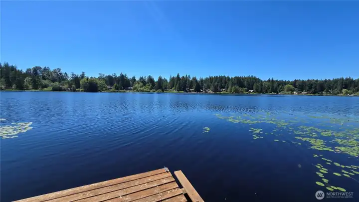View of the lake.