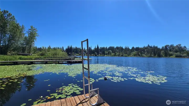 View of the lake.