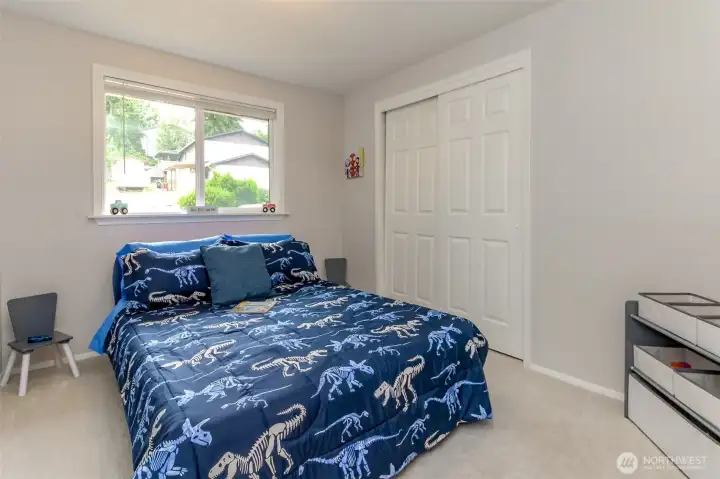 Having a second bedroom on the main floor adds comfort and convenience.