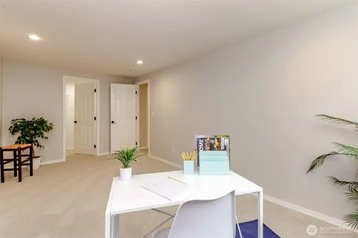 The spacious 4th bedroom includes a great walk-in closet for added convenience and storage.