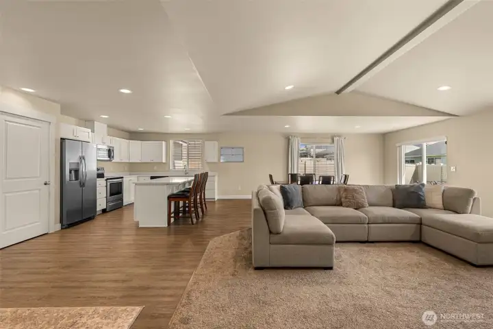 Open Floor Plan with Vaulted Ceilings