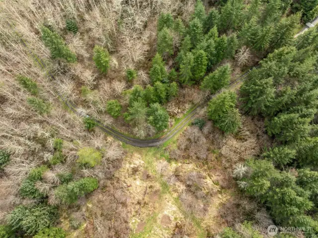 Aerial view of approved building site plan