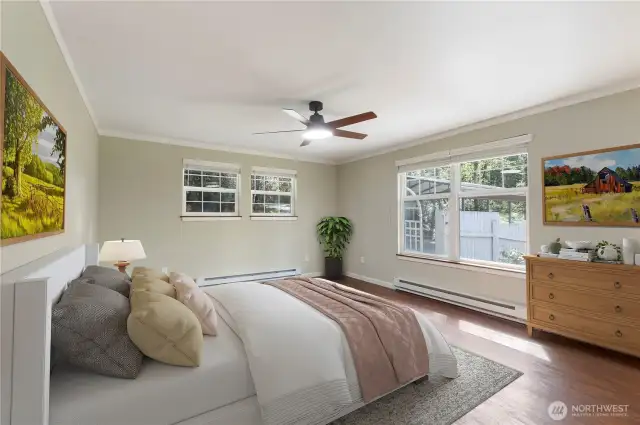 Primary Bedroom on Main Floor! Virtually Staged.