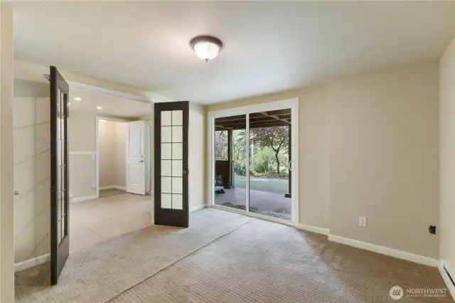 Bedroom opens to Covered Deck