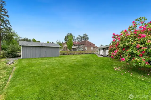 Great, level yard to enjoy the summer days.