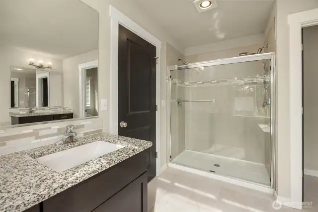 Primary Bathroom w Shower & Double Vanity