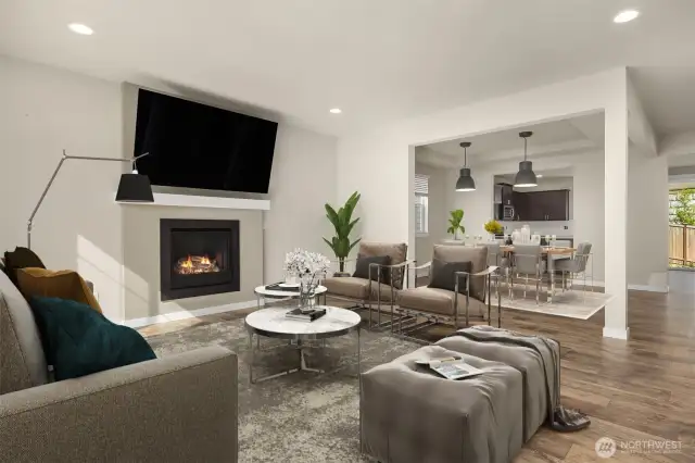 Open Floor Plan into Dining Room