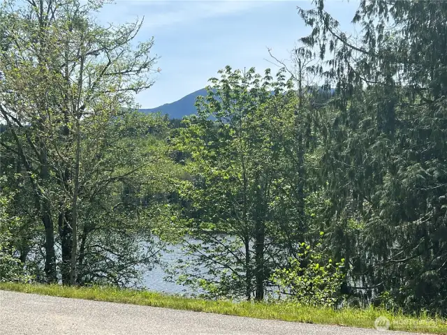 Paved Leland Valley road at entrance to parcels.