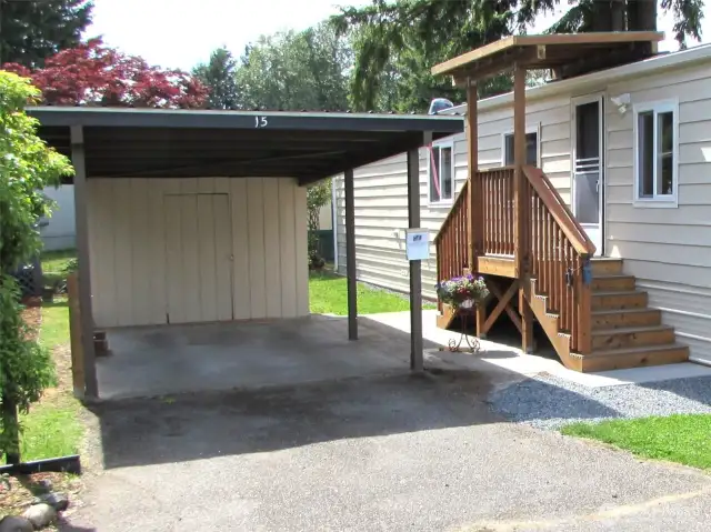 COVERED PARKING & MAIN ENTRY.