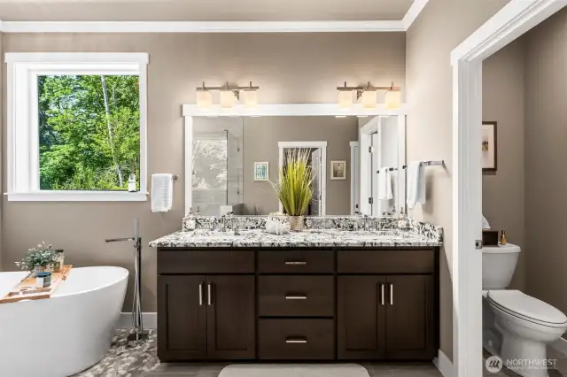 A closer look at the primary bathroom.