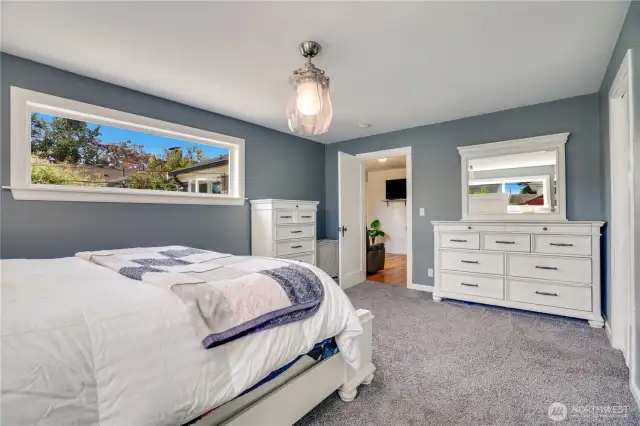 With plenty of space for dressers and storage, this primary suite offers versatility and organization. Plus, a walk-in closet provides ample room for all your wardrobe essentials.