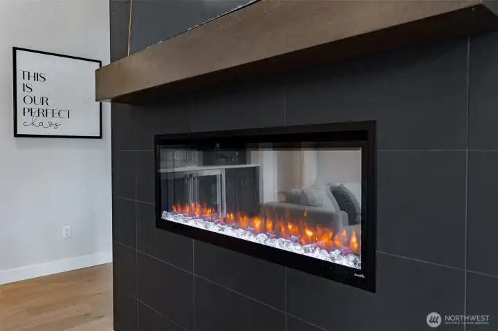 A gorgeous Linear FP is accented with a Tile Wall.