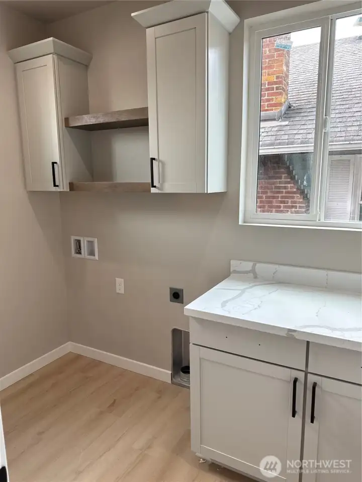 Spacious utility room.