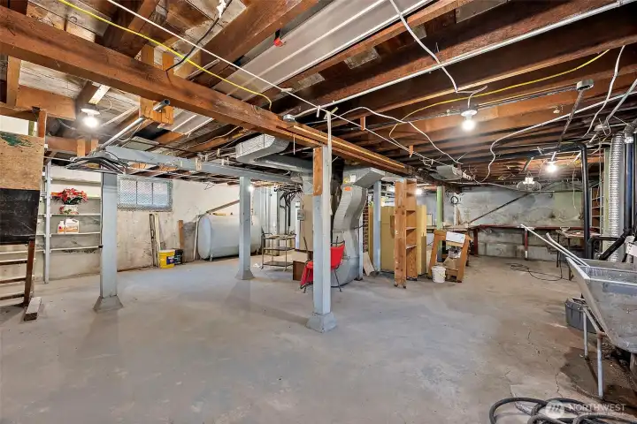 Nearly 1,000SF of basement with ample storage and workshop space.