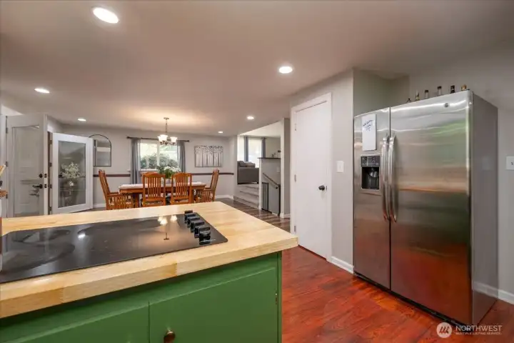 Lots of storage and an added pantry provides a place for all your gadgests and food storage!