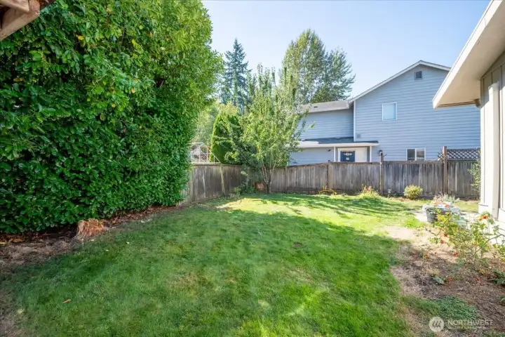 Yes....even more yard with a shed for outdoor storage.