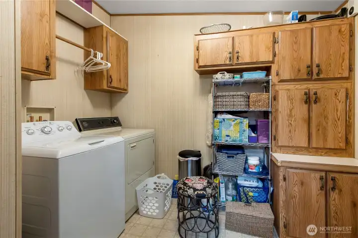 Laundry comes with washer & dryer