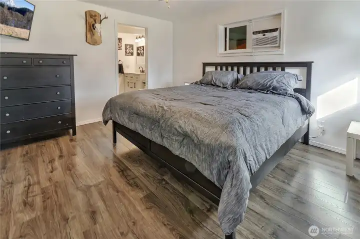 Primary suite (Bedroom 1) is large and has its' own AC for added cooling in summer time!