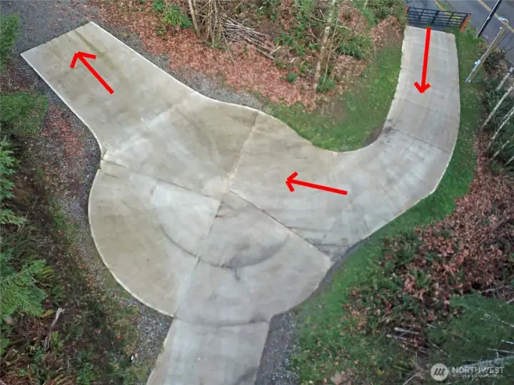 Shared concrete access with a great neighbor on 9 adjoining acres.