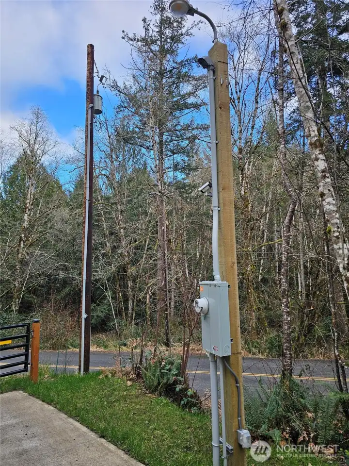 Power is installed just beyond the security gate.