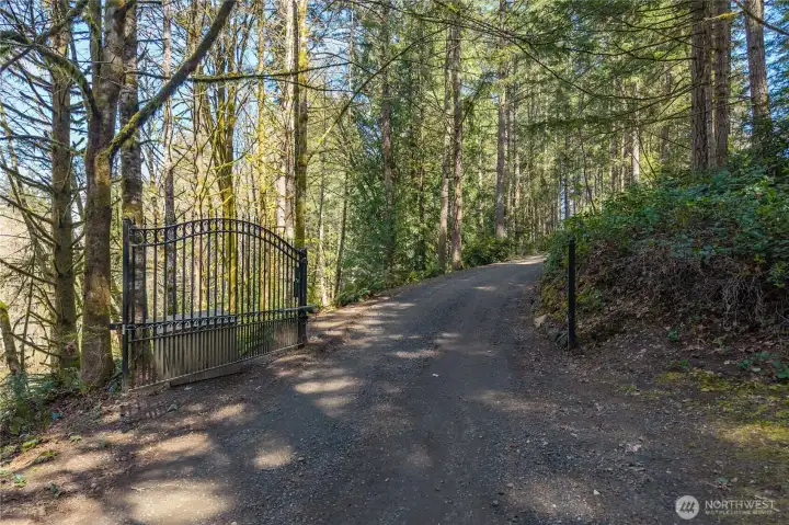 Private Gated Entry to the property