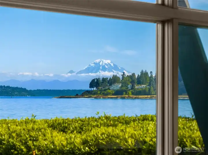 Mt. Rainier views throughout... this one from the living room.