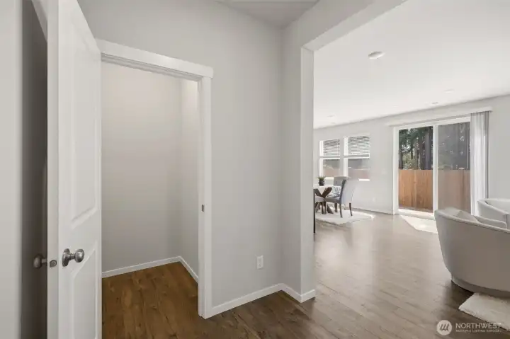 Extra closet on main.