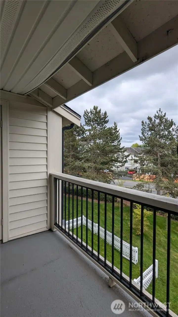 Top floor deck with storage closet