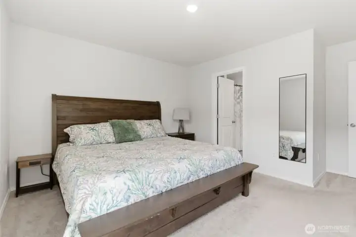 Walk-in closet in primary