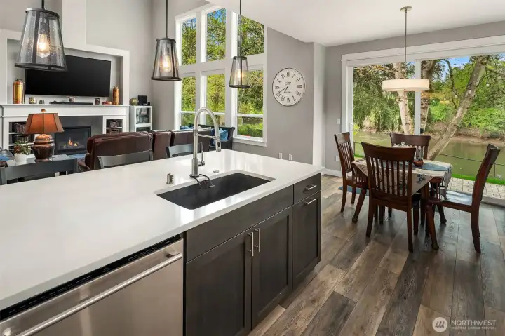 Many work stations in the kitchen creates lots of fun Many work stations in the kitchen creates lots of fun