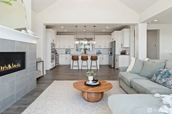 View to the kitchen from the living room
