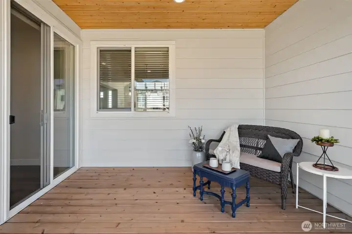 Large covered back patio