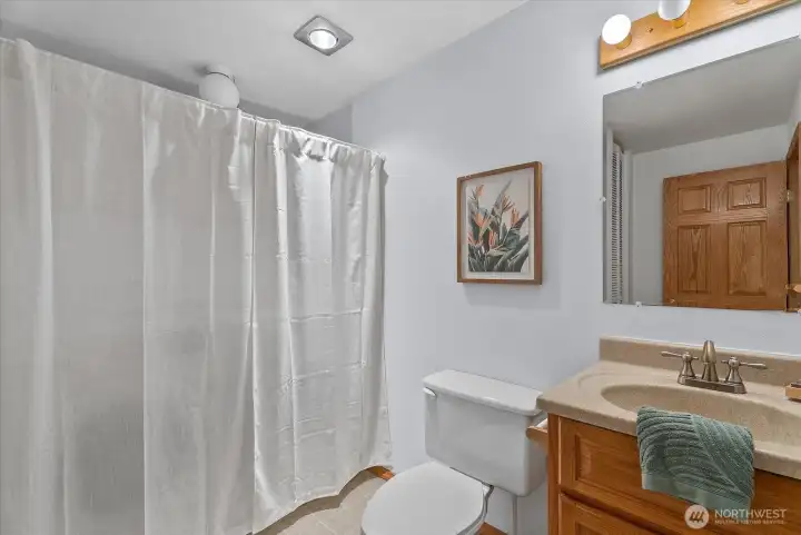 Main level powder room.