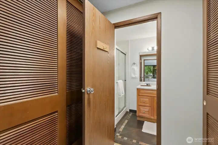 2 generous primary suite closets.