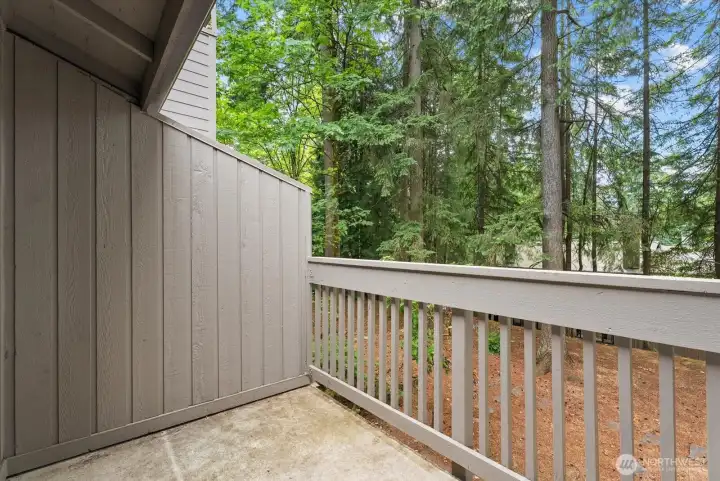 Private deck off the primary bedroom.