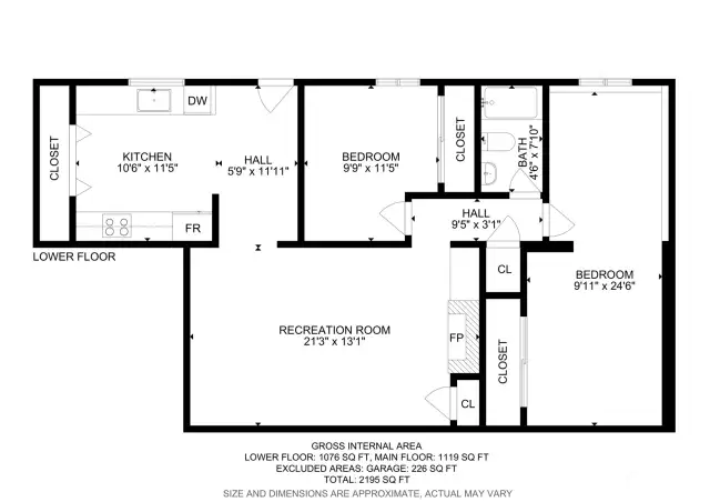 Lower floor plan