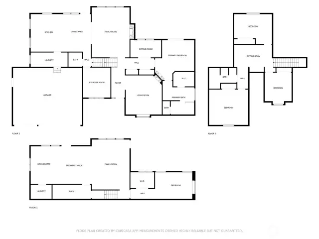 Floor 1 features an ADU with access to  main level or private entrance.