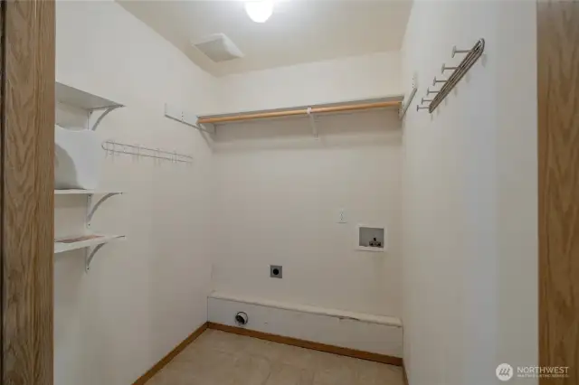 Laundry room off the kitchen