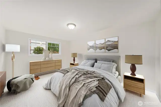 Primary Suite Virtually Staged