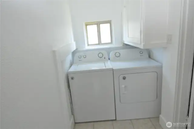 Washer and dryer stay with the house.