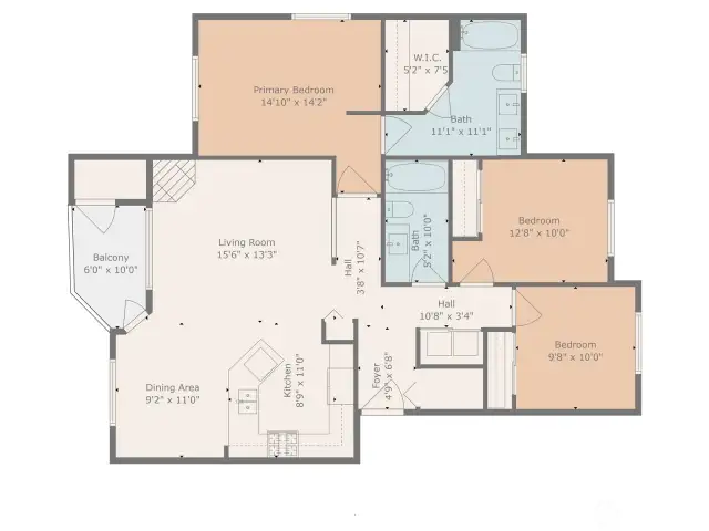 Floor plan with approximate measurements. Buyer to verify to own satisfaction