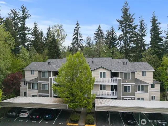 Building I is at the back of the community with newer composition roof