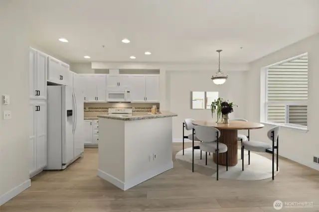 Virtually stage view of dining room