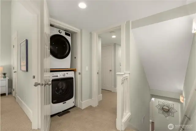 Washer/Dryer conveniently located on upper floor