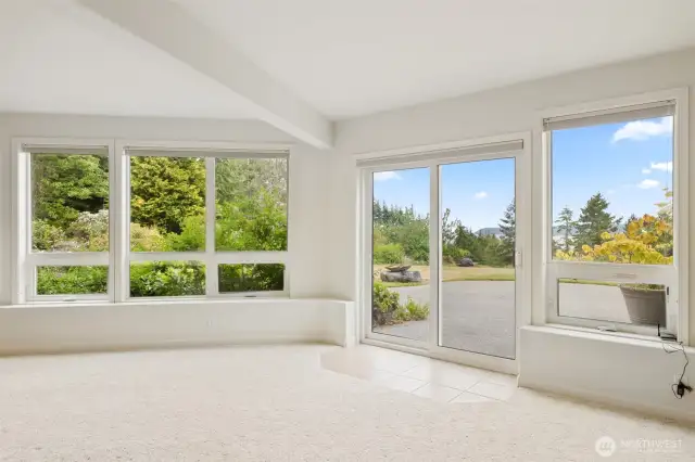 View from downstairs family room